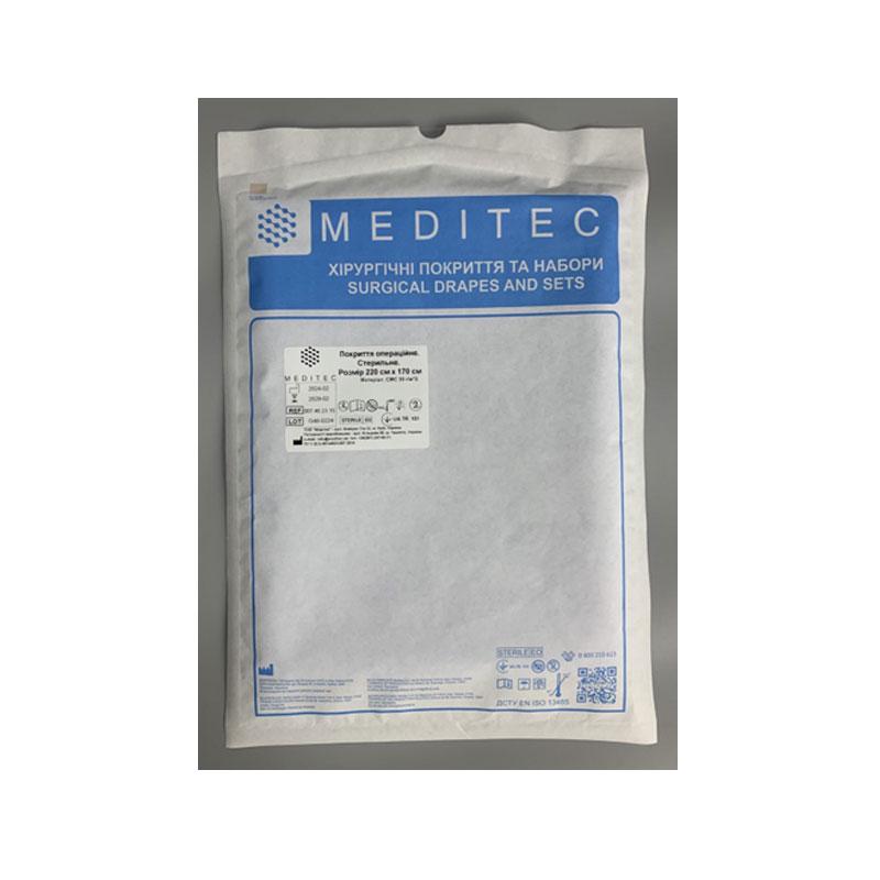 Покриття операційне. Стерильне. Розмір 220 см х 170 см, матеріал СМС 30 г/м*2 Meditec